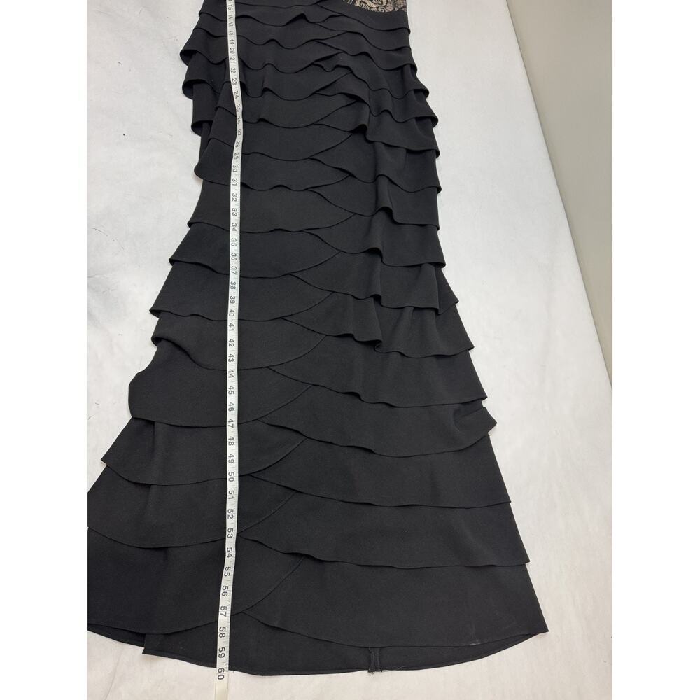Vintage Lace Tiered Gown Jessica Howard Black Mother Bride Empire Formal 12 - Picture 13 of 16